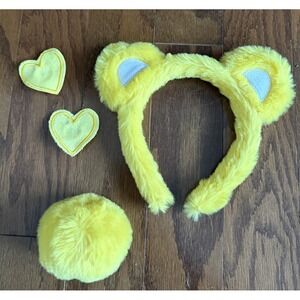 Care Bears Yellow Funshine Bear Costume Accessories Headband Ears Tail Heart NEW